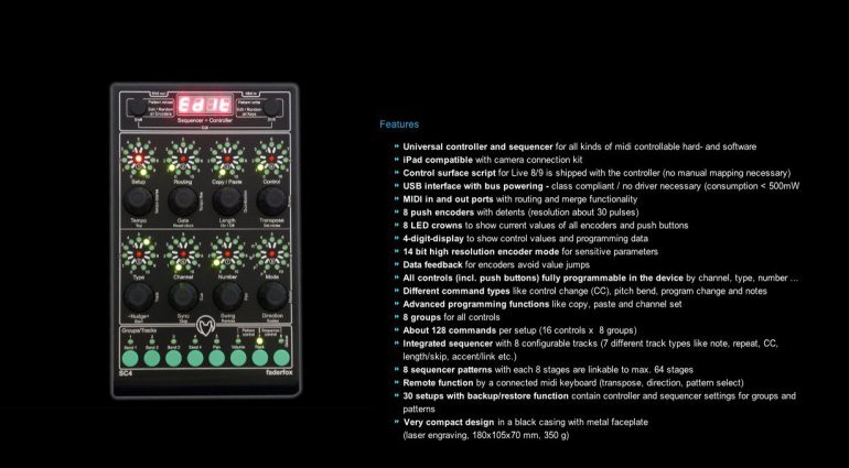 Faderfox SC 4 Controller