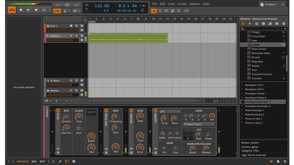 Bitwig Effekte