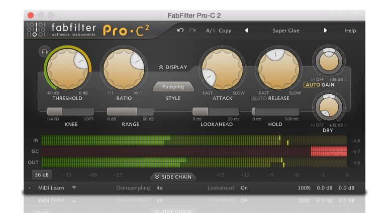 FabFilter Pro-C 2 Kompressor Comp Plugin Compact