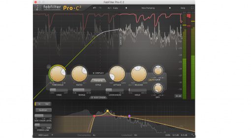 FabFilter Pro-C 2 Kompressor Comp Plugin Main View Sidechain EQ Gainreduction GUI