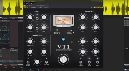 Presonus Studio One 3 Channel Strip Collection VT1 Plugin Kompressor EQ GUI