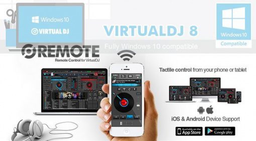 Windows 10 und iTunes 12 Kompatibilität, iOS und Android Remote Apps, erweiterten Controller-Support... Virtual DJ 8 dreht auf.
