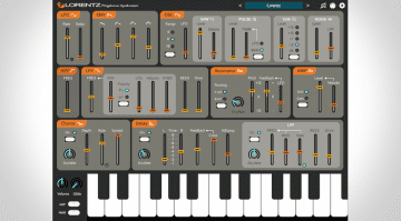 Das GUI des Lorentz iOS-Synth von iceGear