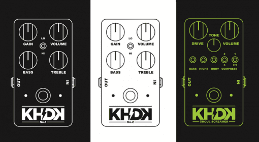 KHDK Electronics No 1 Overdrive No 2 Clean Boost Ghould Screamer Overdrive Pedal Front