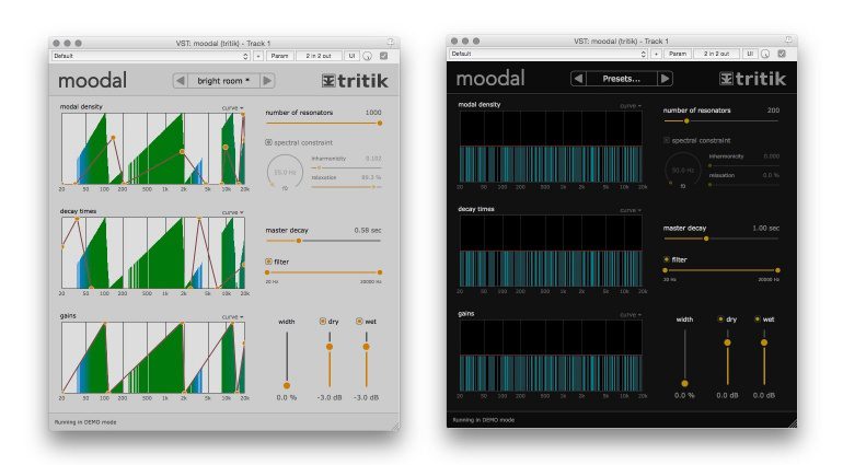 Tritik Moodal Plugin FX Resonanz Room GUI