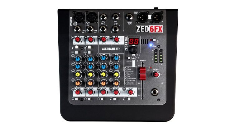 Allen & Heath ZED-6FX Mixer Top View
