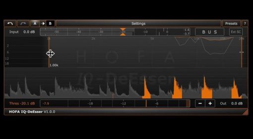 HOFA IQ DeEsser Plug-in Bus Mode