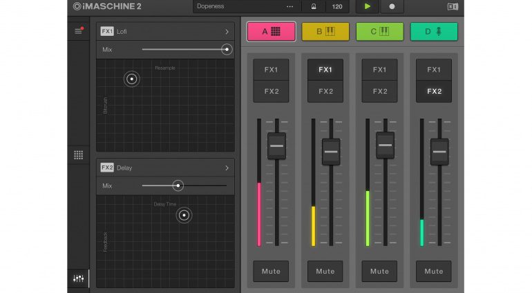 Native Instruments iMaschine 2 iPad Mixer
