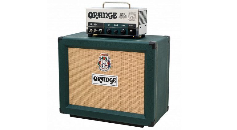 Orange Tiny Terror 10th Annoversary Edition Half Stack 2x10 Box NAMM Grün Front