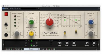 PSP Audioware 2445 EMT Reverb Plug-in GUI