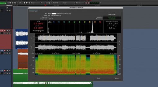 Ardour 4.7 Update Export Analyse Fenster GUI