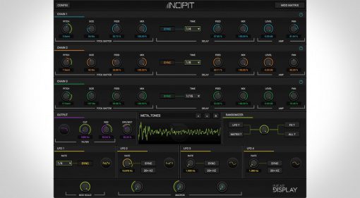Inear Display Incipit - ein ungewöhnliches Delay mit kreativer Modulationsmatrix