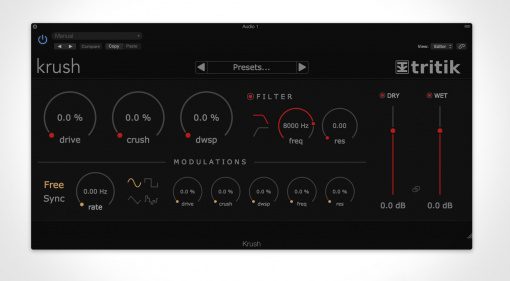 Tritik Krush Bitcrusher Plug-In GUI