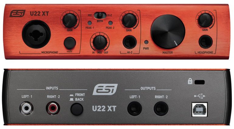 ESI U22XT USB Audio Interface Front Back
