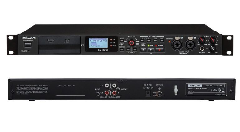 Tascam SD-20M Recorder Rack Front Back