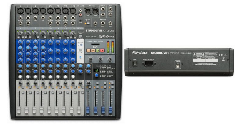 Presonus StudioLive AR12 USB Front Back