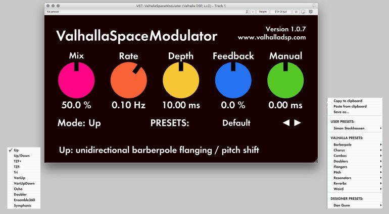 Valhalla SpaceModular GUI Free Plug-in