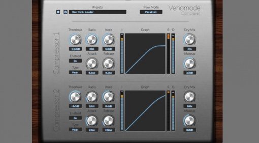 Venomode Complexer Dual Kompressor Plug-in GUI