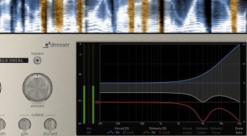 Eiosis E2DeEsser Plug-in GUI Ausschnitt