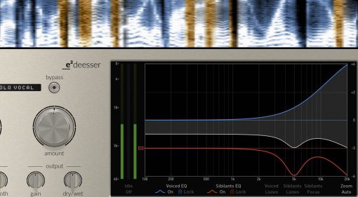 Eiosis E2DeEsser Plug-in GUI Ausschnitt