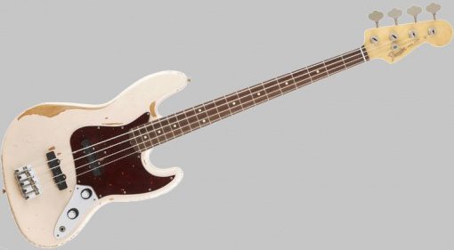 Fender Flea Signature Jazz Bass Road Worn Front Grau