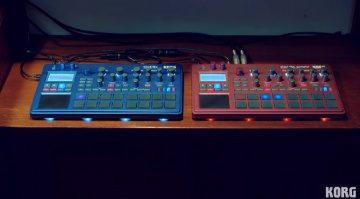 Korg Electribes 2.02 in blau und rot