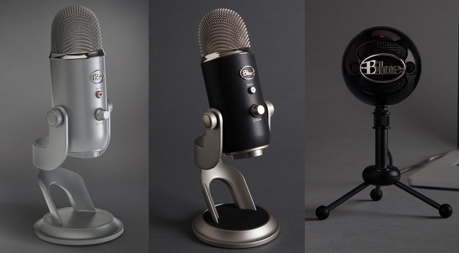 Drei Usb Mikrofone Von Blue Yeti Studio Yeti Studio Pro Und Snowball Gearnews De