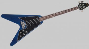 Gibson Flying-V Bass Transparent Blue Ebay Front Grau