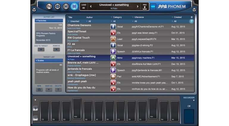 Wolfgang Palm PPG Phonem for iOS - ein Vocal Synthesizer für das iPad