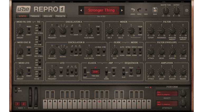 Software Synthesizer U-He Repro-1 steht kurz vor der Fertigstellung