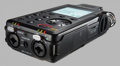 Tascam DR-100 MK III Hand Field Recorder Slant grau