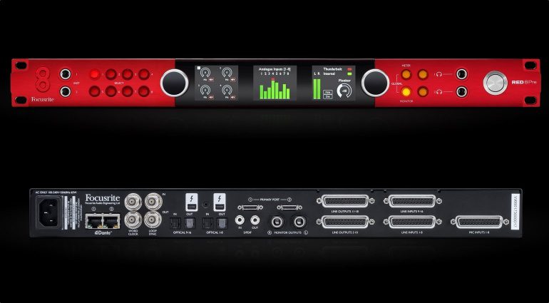 Focusrite Red 8Pre Thunderbolt Audio Interface Front Rueckseite