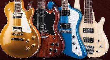 Gibson USA 2017 Lineup Les Paul SG Firebird EB Bass Front