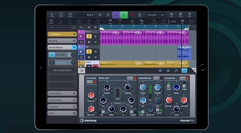 Steinberg Cubasis 2 Video Screenshot iPad Front Channel Strip Plug-in