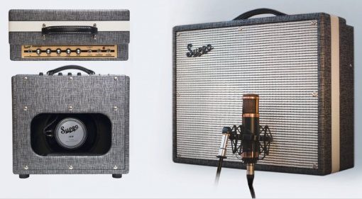 Supro 1610RT Comet Combo Recording Front Mikro