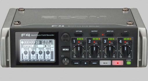 Zoom F4 Field Recorder Front Grau