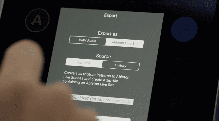 Ableton Live Set Export - neue vielversprechende Funktion für iOS Apps