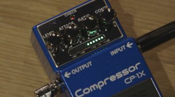 Boss CP-1X Multiband Compressor Pedal Front Close Up