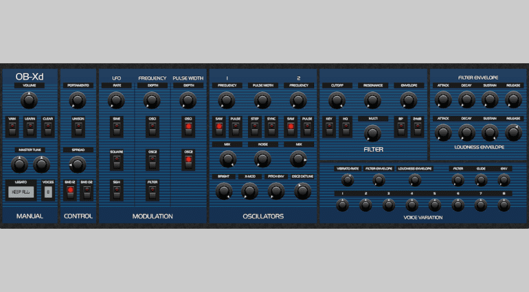 DiscoDSP OB-Xd 1.3 - der Klassiker als kostenloser VST-Synthesizer