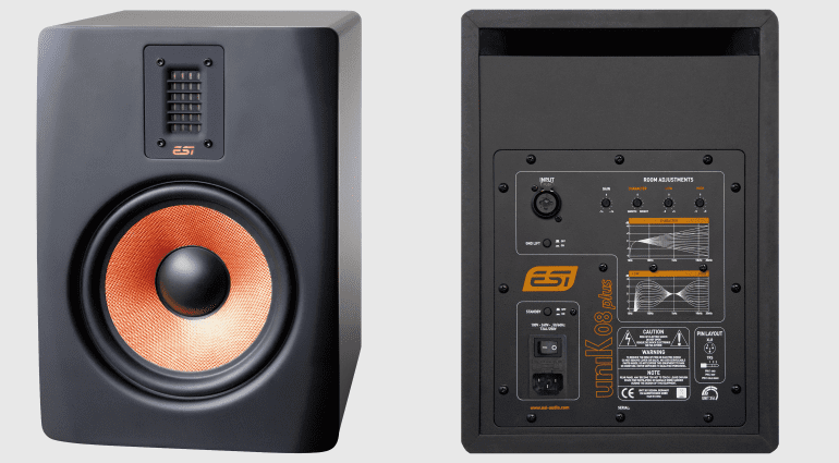 ESI uniK 8+ Studio Monitor Speaker Front Back