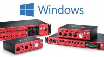 focusrite clarett interfaces with windows drivers