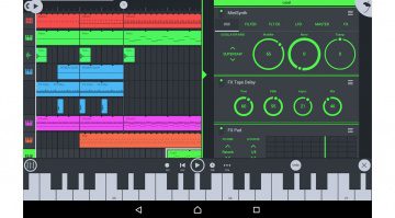 Image Line FL Studio Mobile 3 App GUI Main View Split SCreen