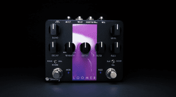 Keeley Loomer Fuzz Modulation Reverb Octaver Pedal Effekt My Bloody Valentine Shoegazing Front Hintergrund