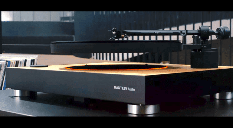 Mag-Lev Audio schwebender Plattenteller Schallplatte Vinyl Kickstarter