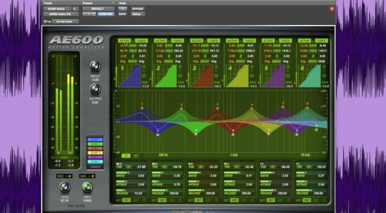 McDSP AE600 Active Equalizer Plug-in GUI Pro Tools
