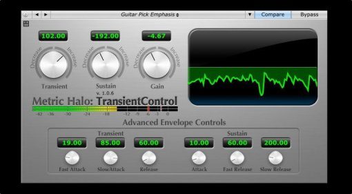 Metric Halo TransientControl Plug-in Effekt GUI