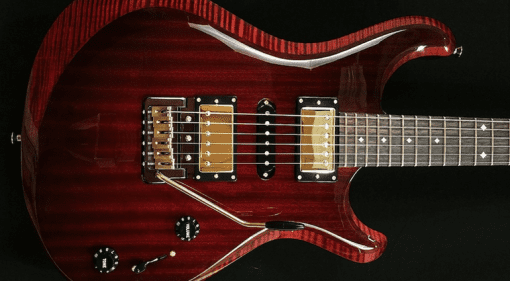 Knaggs Guitars Severn X HSH E-Gitarre Burgundy Close Up Body