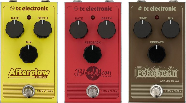 TC Electronic Pedal Front Afterglow Chorus Blood Moon Phaser Echobrain Delay