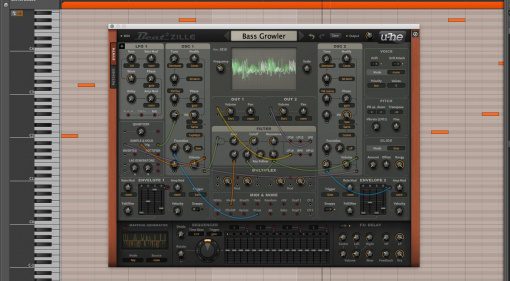 U-HE Beatzille Software Modular Synthesizer Bitwig DAW GUI Front