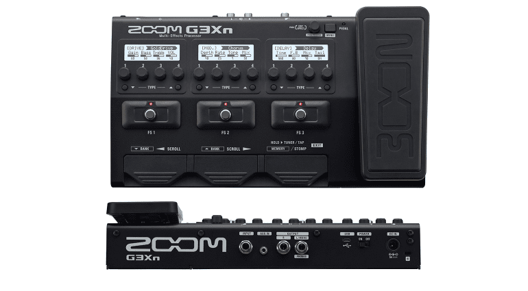 Zoom G3Xn Multi Effekt Pedal Front Top Rueckseite Anschluesse Expression